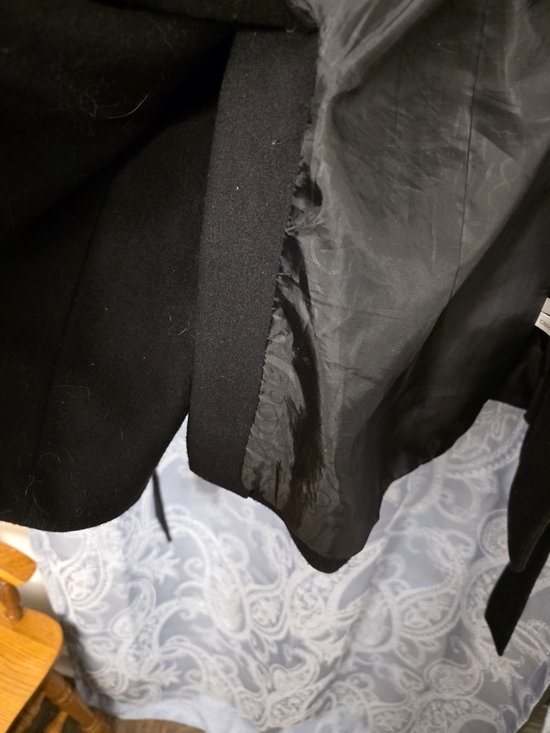 New York & Company Black Double-Breasted Trench Coat with Belt - Picture 7 of 12